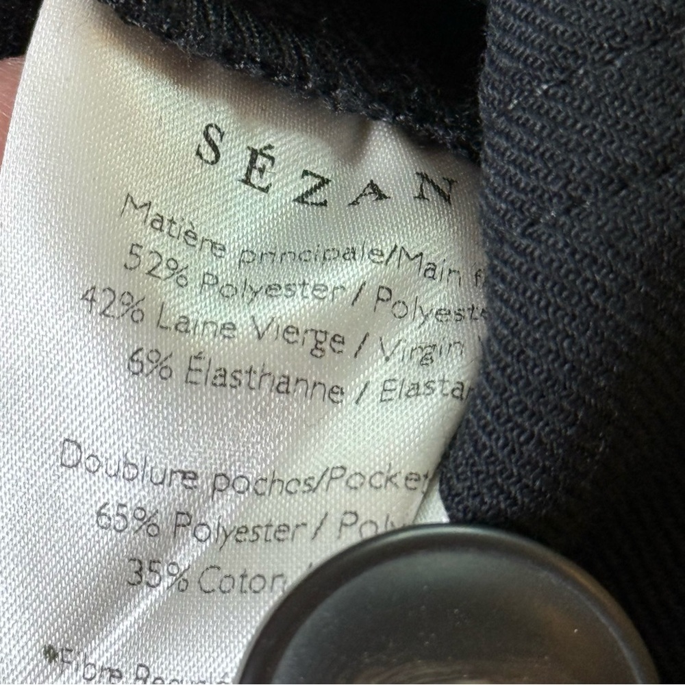 Sezane Pentalon Dan Trouser Wide Straight Leg Pants Wool Women's US Size 2 - Picture 10 of 15